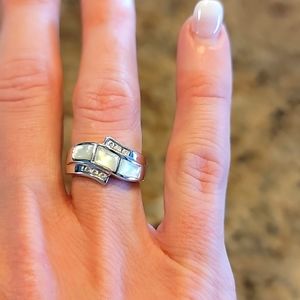 Lia Sophia Mother of Pearl Ringstone Ring